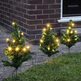 6 x 30cm LED Lit Premier Christmas Tree Path Lights (15 LEDs Per Tree)