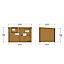 6 x 4 (1.82m x 1.21m) - Overlap Pent Wooden Garden Shed - Single Door - 1 Window