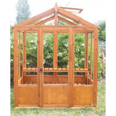 6 x 4 (1.82m x 1.21m) - Wooden Greenhouse