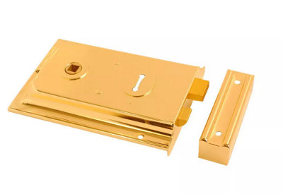 6" x 4" Brass Rim Sashlock (Pack of 1)