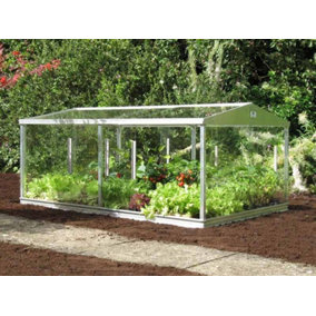 6 x 4 Feet Cold Frame - Aluminium/Glass - L183 x W121 x H82 cm - Without Coating