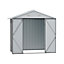 6 x 4 ft Apex Metal Shed Garden Storage Shed with Double Door,Grey