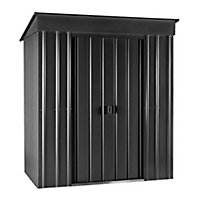 6 x 4 Pent Metal Garden Shed - Anthracite Grey (6ft x 4ft / 6' x 4' / 1.8m x 1.2m)