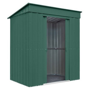 6 x 4 Pent Metal Garden Shed - Heritage Green (6ft x 4ft / 6' x 4' / 1.8m x 1.2m)