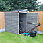 6 x 4 Single Door Pent Plastic Shed with Skylight Roofing