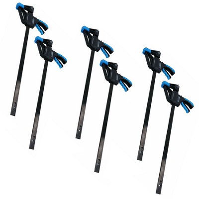 6 x 450mm Quick Release Ratchet Clamp Spreader Bar Grip Carpentry Heavy