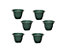 6 x 45cm Green Colour Round Bell Plant Pot Flower Planter Plastic