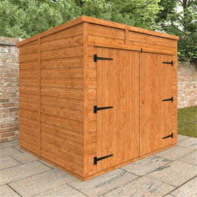6 x 5 (1.83m x 1.5m) Wooden Tongue and Groove PENT Bike Shed (12mm Tongue and Groove Floor and PENT Roof) (6ft x 5ft) (6x5)