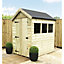 6 x 5 Garden Shed Premier Pressure Treated T&G APEX Wooden Garden Shed + 3 Windows + Single Door (6' x 5' / 6ft x 5ft) (6x5 )