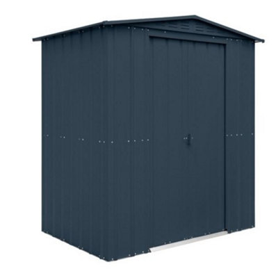 6 x 5 Premier Apex Metal Garden Shed - Anthracite Grey (6ft x 5ft / 6' x 5' / 1.8m x 1.5m)