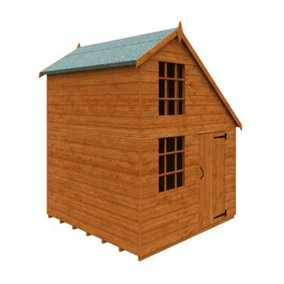6 x 6 (1.75m x 1.75m) Mansion Wooden Playhouse (12mm Tongue and Groove Floor and Roof) (6ft x 6ft) (6x6)
