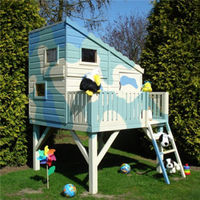 6 x 6 (1.79m x 1.79m) - Wooden Command Post Tower Playhouse