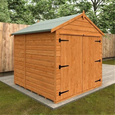 6 x 6 (1.83m x 1.75m) Wooden Tongue and Groove APEX Bike Shed (12mm T&G Floor and APEX Roof) (6ft x 6ft) (6x6)