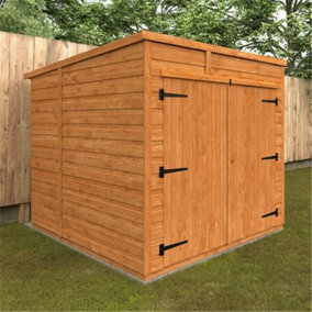 6 x 6 (1.83m x 1.75m) Wooden Tongue and Groove PENT Bike Shed (12mm Tongue and Groove Floor and PENT Roof) (6ft x 6ft) (6x6)