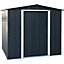 6 x 6 Apex Metal Garden Shed - Anthracite Grey (6ft x 6ft / 6' x 6' / 1.8m x 1.2m)