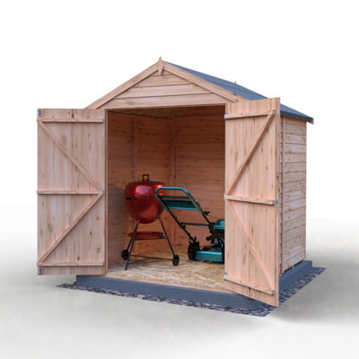 6 x 6 Feet Overlap Double Door Garden Shed - Dip Treated