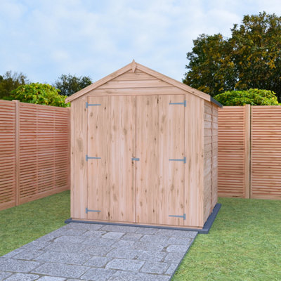 6 x 6 Feet Overlap Double Door Garden Shed - Dip Treated - 5