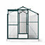 6 x 6 ft Aluminium Hobby Greenhouse with Base and Window Opening