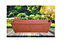 6 x 60cm Slim Plastic Venetian Window Box Trough Planter Pot Terracotta Colour