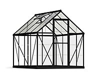6 x 8 Feet Canopia Hybrid Greenhouse - Polycarbonate/Aluminium - L247 x W185 x H185 cm - Black