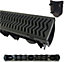 6 x Drainage Channel Polydrain Heelguard 1m Lengths & 2 Stop end Blanks Storm Drain Channel Linear 13cm High by 12cm Wide