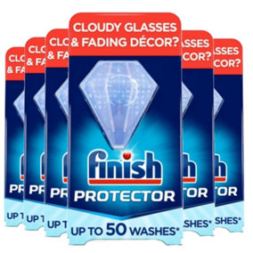 6 x Finish Glass & Dishwasher Protector 30g Protects Dishes & Maintains Shine