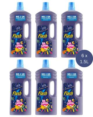 6 x Flash All Purpose & Floor Cleaner, Limited Edition Rio Carnival ...