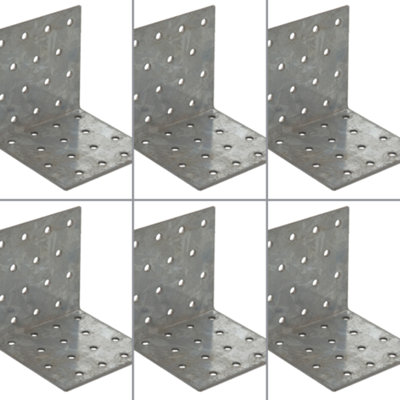 6 x Forgefix Nail Plate Angle Bracket 60x60x60mm