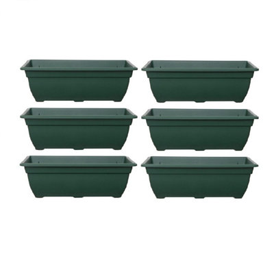 6 x Green Bell Trough Planter 50cm