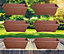 6 x Large Venetian Patio Planter Trough Plant Pot 60cm Plastic Terracotta Colour Pot