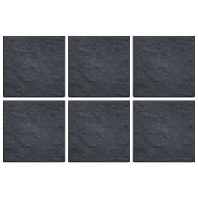 6 x Nicoman Square Stomp Stone Graphite Grey 30cm x 30cm
