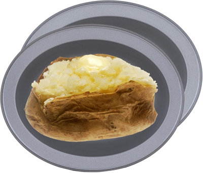 x Oval Pie Dishes Air Fryer Baking Tin Non Stick