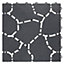 6 x Plastic Interlocking Patio & Deck Tiles - All Weather Outdoor Garden Patterned Paving - Each Tile 28 x 28 x 1.5cm, Grey