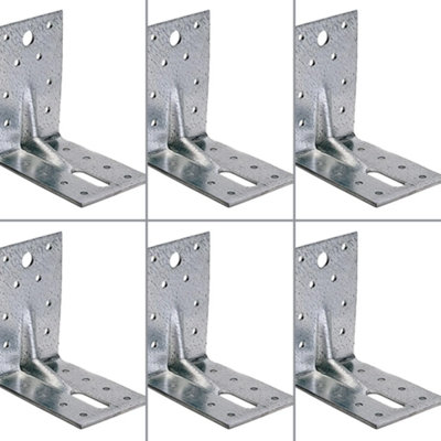 6 x Simpson Strong Tie Heavy Duty Metal Angle Bracket 65x90x90mm