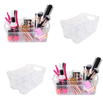 6 x Small (25.5x18.5x9cm) Adjustable & Stackable Storage Organisers ...
