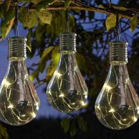 6 x Smart Garden Eureka Hanging Solar Light Bulb Lantern Tree LED 1080920