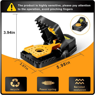 6 x Super Large Heavy Duty Snap Mouse Rat Traps Rat Bait Rats Catcher ...