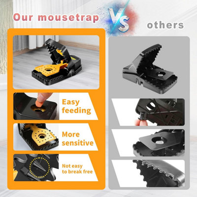 6 x Super Large Heavy Duty Snap Mouse Rat Traps Rat Bait Rats Catcher ...