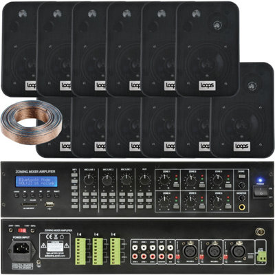 6 Zone Matrix Bluetooth Mixer Amplifier Amp 12 Speaker System Switch Splitter PA