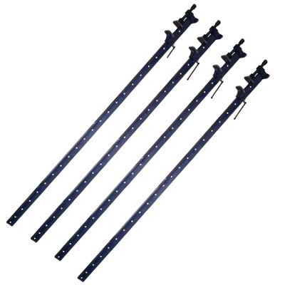 60" (1500mm) Cast Iron T-Bar Sash Clamp Grip Work Holder Vice Slide Cramp 4pc
