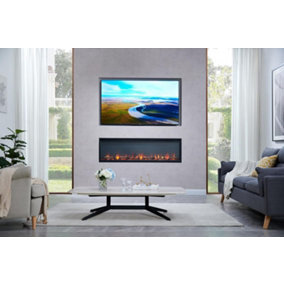 60" AVENA MEDIA WALL INSERT/FREESTANDING FIREPLACE