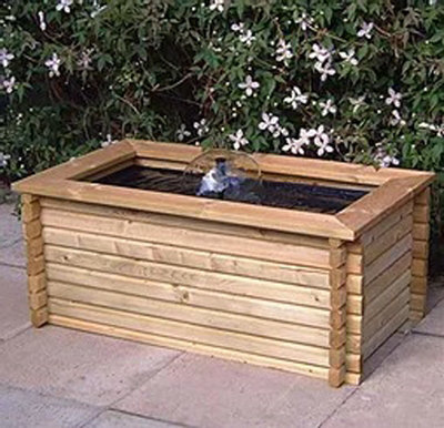 60 Gallon Rectangular Pond with Pump - L122 x W68.5 x H50.8 cm