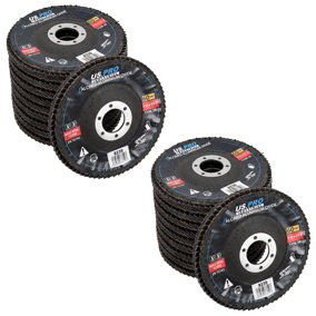 60 Grit Medium Flap Disc Calcined Aluminium Sanding Wheels Discs Type 29 20pk