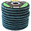 60 Grit Zirconium Flap Discs for Sanding Grinding Removal 4-1/2" Grinder 100pc