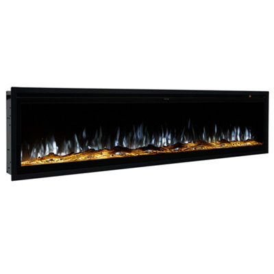 60 inch electric fireplace with remote control, Inset or freestanding ...
