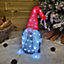 60 LED Indoor Outdoor Acrylic Gonk Christmas Decoration in Grey