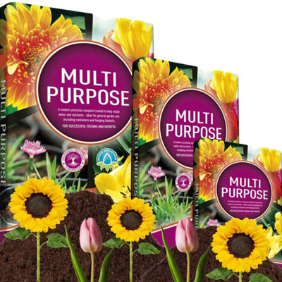 60 Litre Multi-Purpose Compost With Nutrient Enhanced Formula & Wetting Agent Ideal For Garden