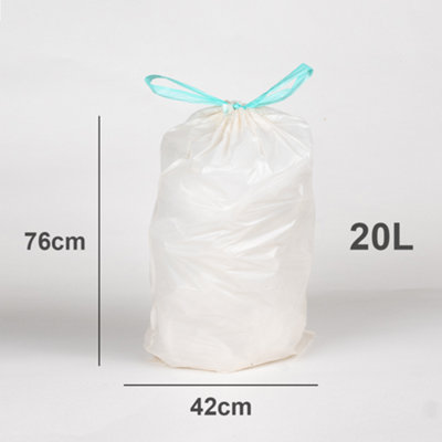 60 Snug Fit Bin liners Drawstring Handle Bin Bags - Compatible with F' & D' Size Bins