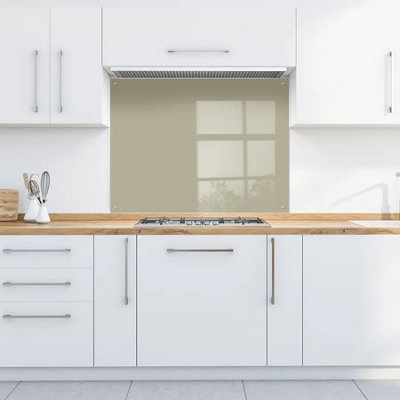 60 x 60cm Sage Glass Kitchen Splashback Splatter Screen Pre Drilled ...
