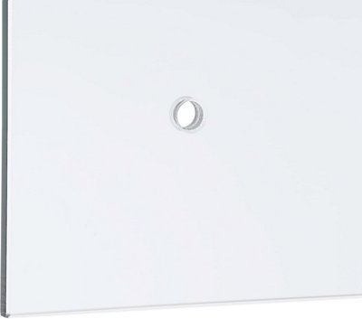 60 x 65cm Clear Glass Kitchen Splashback Splatter Screen Pre Drilled ...